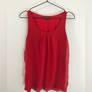 Express bright red flowy top women’s size Small